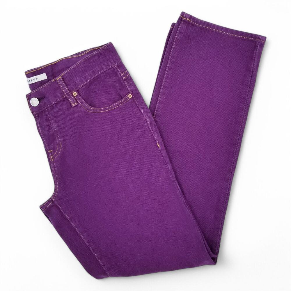 PACSUN Jeans Eco Violet Low Rise Button Fly Purple 100% Cotton - Size 25 - Picture 6 of 10